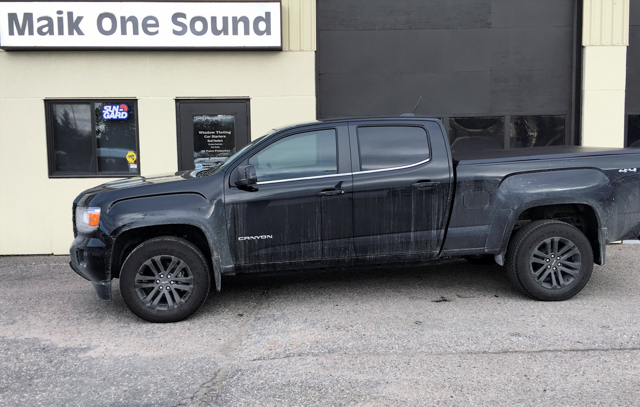 2017 GMC Canyon with professional window tint in North Bay